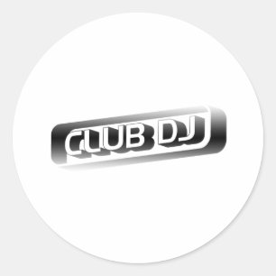 Sticker Rond Club DJ