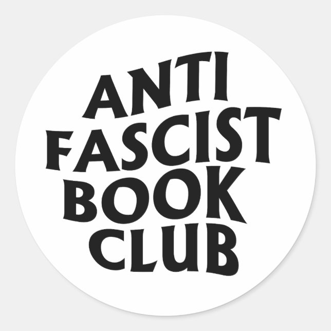 Sticker Rond Club du livre anti-fasciste (Devant)
