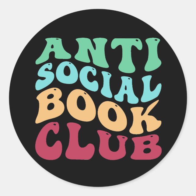 Sticker Rond Club du livre antisocial (Devant)
