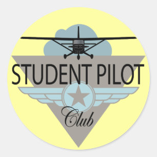 Sticker Rond Club pilote étudiant