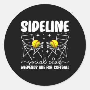 Sticker Rond Club Social de la ligne de touche Maman Softll d'u