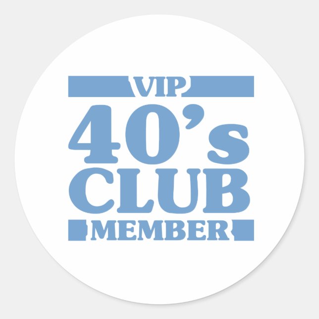 Sticker Rond Club VIP 40 (Devant)