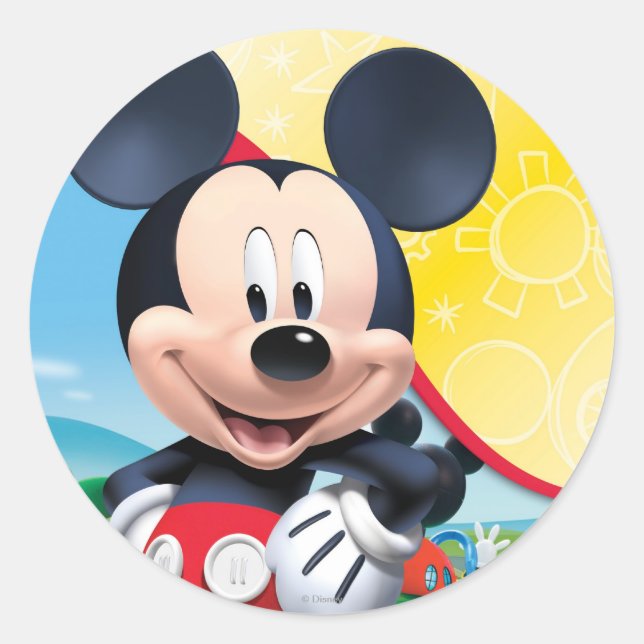 Sticker Rond Clubhouse Mickey Mouse | Playhouse (Devant)