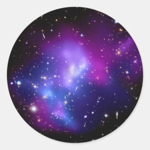Sticker Rond Cluster Galaxy MACS J0717 (télescope Hubble)