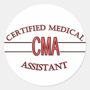 Sticker Rond CMA a certifié le LOGO d'aide médical