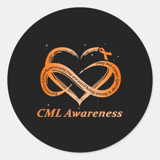 Sticker Rond CML Warrior I'm Fine Chronic Myeloid Leukemia Awar (Devant)
