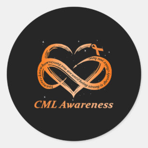 Sticker Rond CML Warrior I'm Fine Chronic Myeloid Leukemia Awar