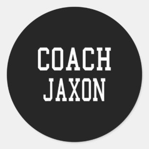 Sticker Rond Coach Jaxon Équipe de football personnalisée T-shi