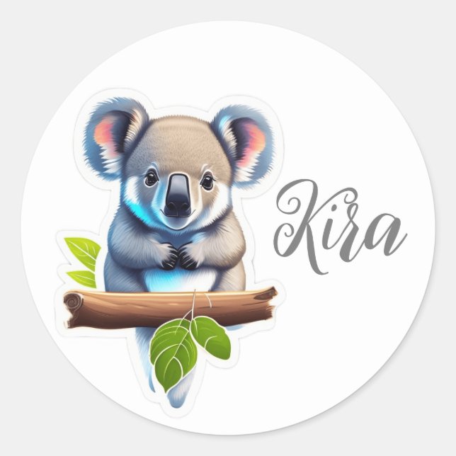 Sticker Rond Coalabar en bambou (Devant)