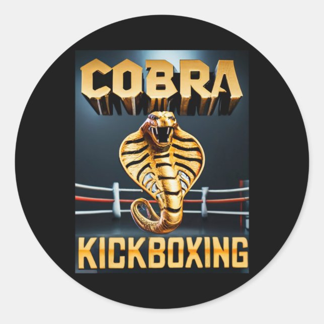 Sticker Rond Cobra Kickboxing Design By Don Castillo  (Devant)
