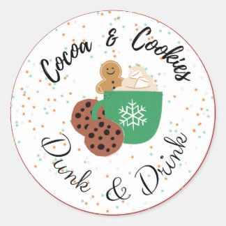 Sticker Rond Coca & Cookie Favoriser Balise Dunk & Drink Sticke