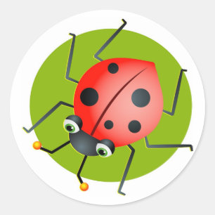 Sticker Rond Coccinelle