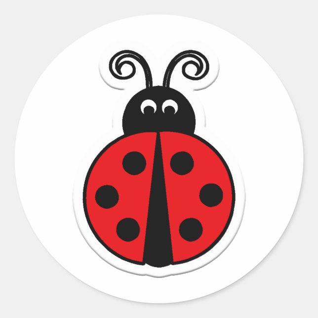 Sticker Rond coccinelle (Devant)