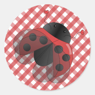 Sticker Rond Coccinelle avec des ailes d'Opern