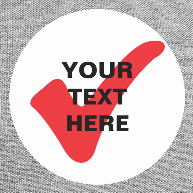 Sticker Rond Coche rouge avec texte personnalisé (Créateur téléchargé)