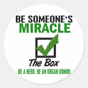 Sticker Rond Cochez La Case Être Un Donateur D'Organe 6