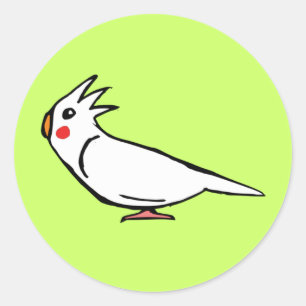Sticker Rond Cockatiel