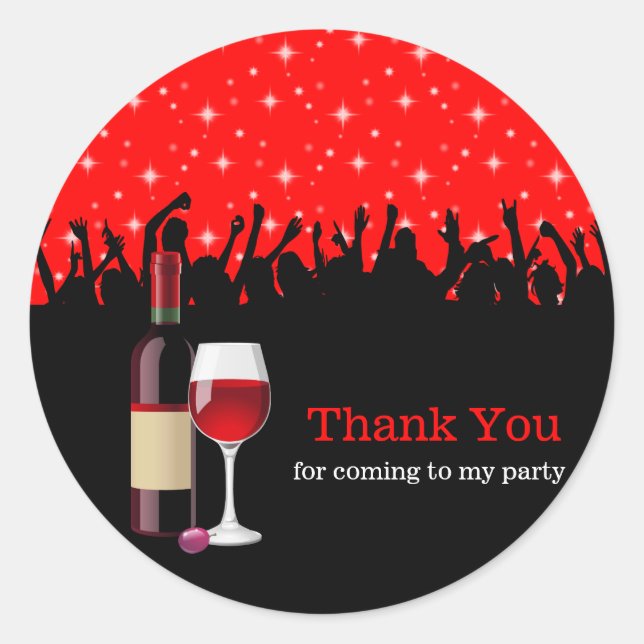 Sticker Rond Cocktail * choisir la couleur arrière - plan (Devant)