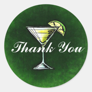 Sticker Rond Cocktail Gin et Merci tonique