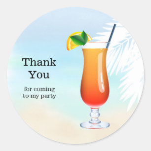 Sticker Rond Cocktails d'été