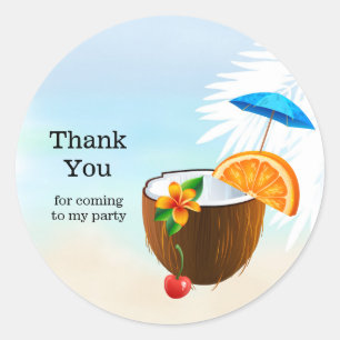 Sticker Rond Cocktails d'été
