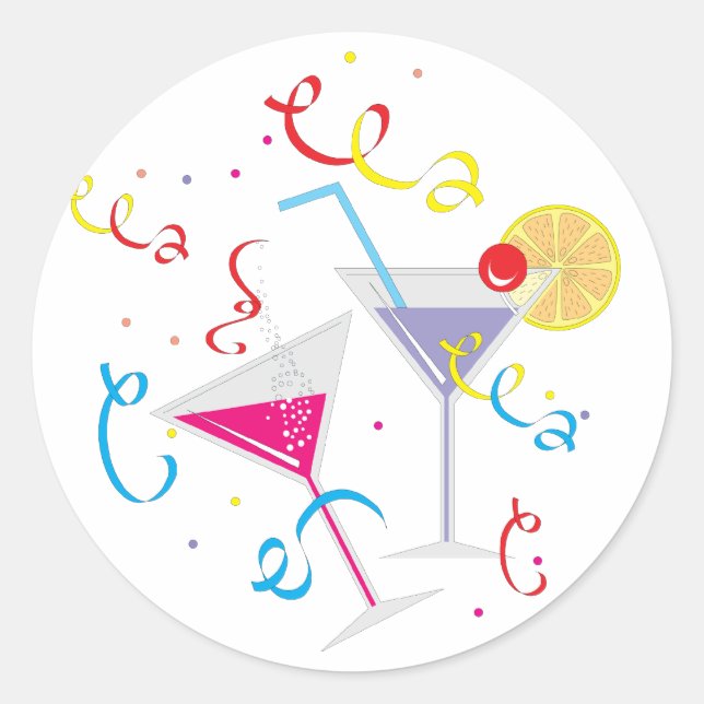Sticker Rond Cocktails Pour Deux (Devant)