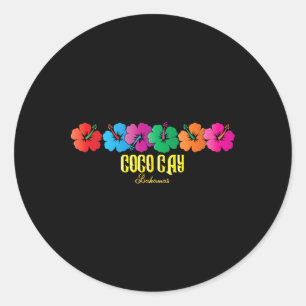 Sticker Rond Coco Cay Bahamas Souvenirs Famille Vacances Croisi