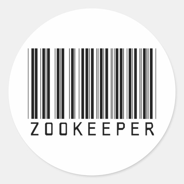 Sticker Rond Code barre de Zookeeper (Devant)