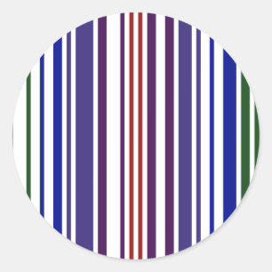 Sticker Rond Code barre double arc-en-ciel