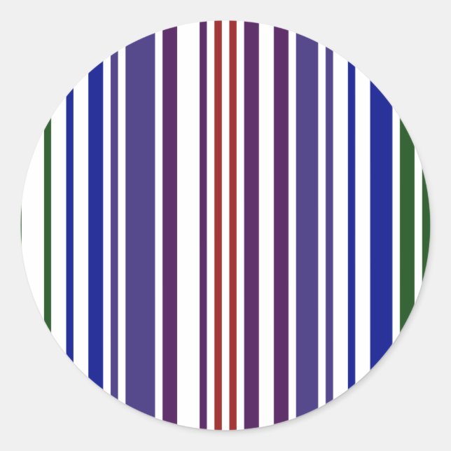 Sticker Rond Code barre double arc-en-ciel (Devant)