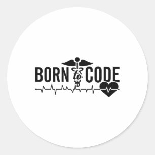 Sticker Rond Code de codage ICD du programmeur de code Médicale