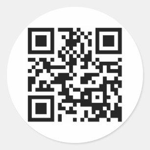 Sticker Rond Code du rapport QR de travail ennuyeux au site Web