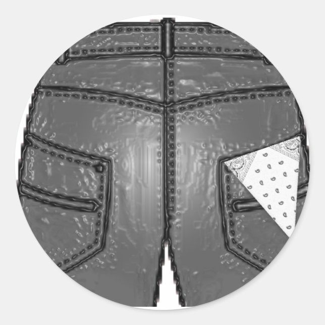 Sticker Rond Code Hanky blanc droite (Devant)