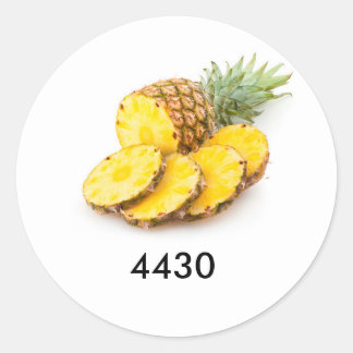 Sticker Rond Code pour ananas