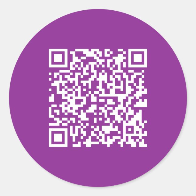 Sticker Rond Code QR instantané avec votre URL de site Web | Po (Devant)