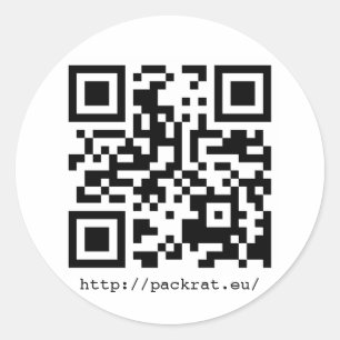 Sticker Rond Code QR PackRat #1