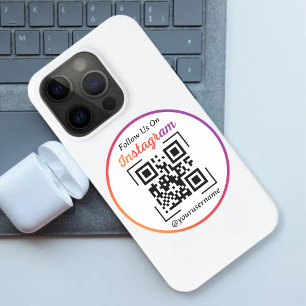 Sticker Rond Code QR personnalisé pour entreprise Instagram