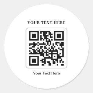 Sticker Rond code QR personnalisé pour un site web de mariage 