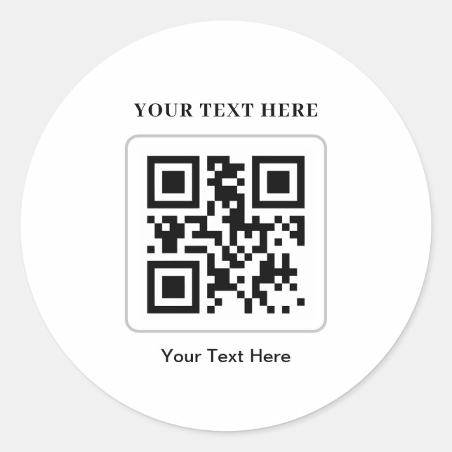 Sticker Rond code QR personnalisé vers un site Web mariage (Devant)
