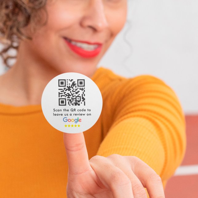 Sticker Rond Code QR pour les avis Google (Créateur téléchargé)