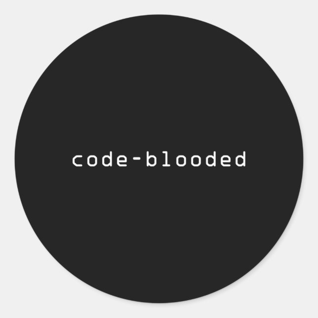 Sticker Rond Codeur programmeur de codage de programmation à co (Devant)
