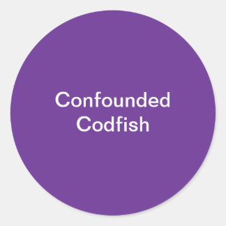 Sticker Rond Codfish confus