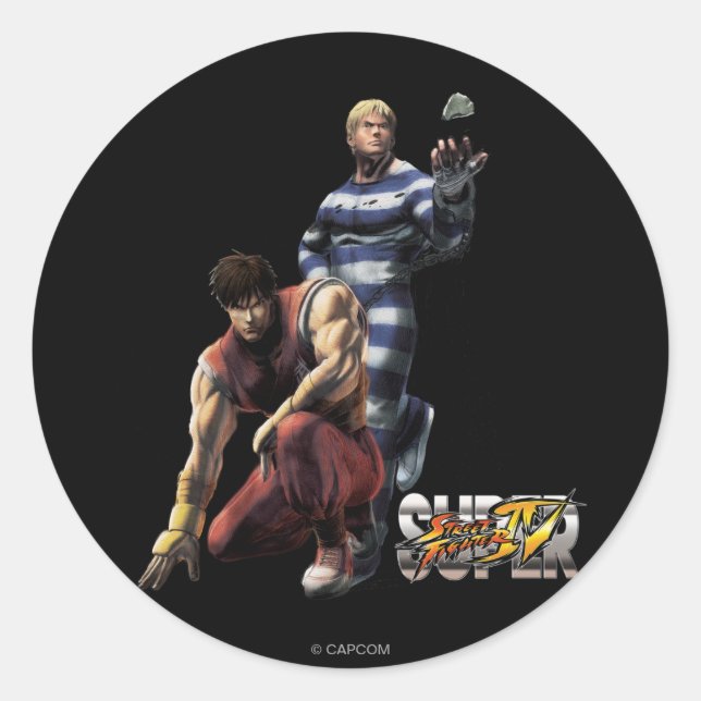 Sticker Rond Cody Vs. Guy (Devant)