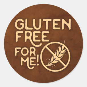 STICKER ROND COELIAQUE LIBRE" DE "GRAIN LIBRE DE "GLUTEN"
