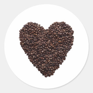 Sticker Rond Coeur café