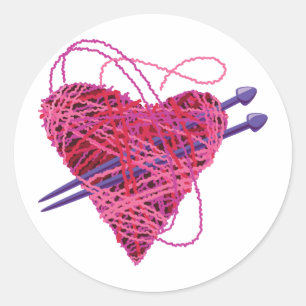 Sticker Rond coeur chevalier