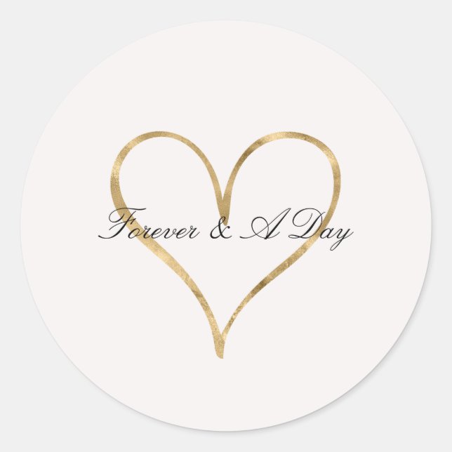 Sticker Rond Coeur Chic de Gold (Devant)