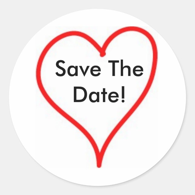 Sticker Rond coeur - contour - Customisé (Devant)