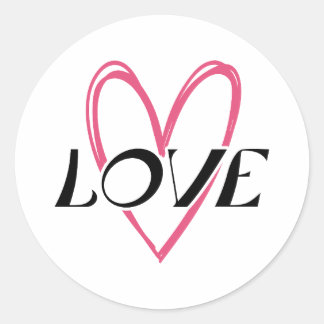 Sticker Rond Coeur d'amour