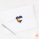 Sticker Rond Coeur de drapeau du Colorado (Enveloppe)